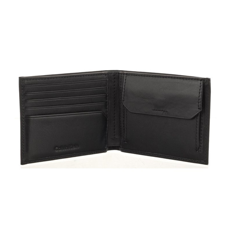 Calvin Klein CK Must Bifold 6Cc W/Coin Black Pique K50K511381 BEH (CK409-a) käekott