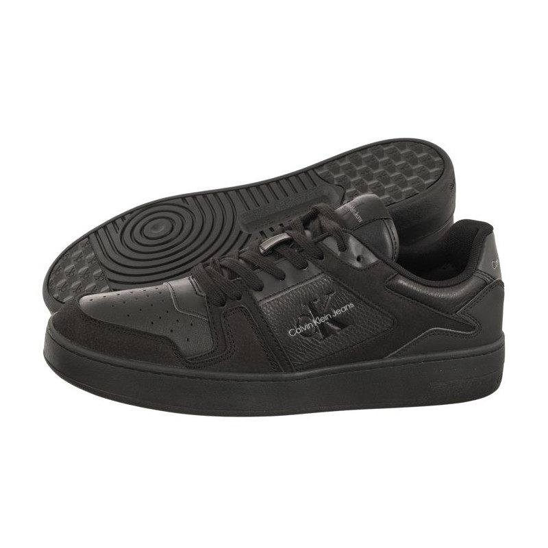 Calvin Klein Basket Cupsole Low Lth Ml Fad Triple Black YM0YM00884 0GT (CK417-a) sporta apavi