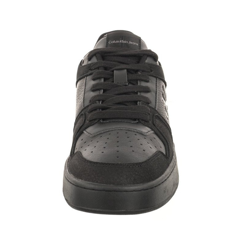 Calvin Klein Basket Cupsole Low Lth Ml Fad Triple Black YM0YM00884 0GT (CK417-a) sporta apavi