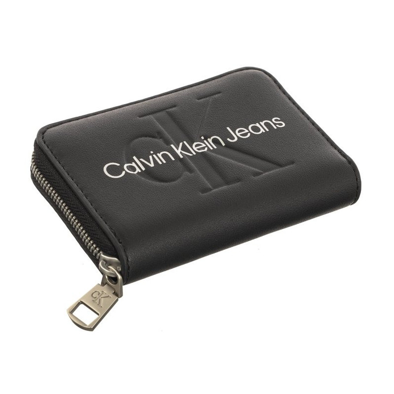 Calvin Klein Sculpted Med Zip Around Mono Black/Matallic Logo K60K607229 0GL (CK121-d) käekott