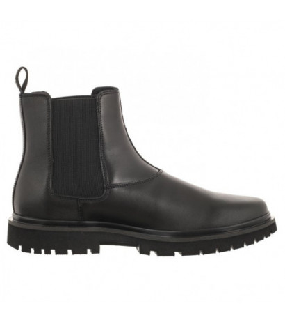 Calvin Klein Eva Boot Mid Chelsea Lth In Sat Triple Black YM0YM00860 0GT (CK412-a) apavi