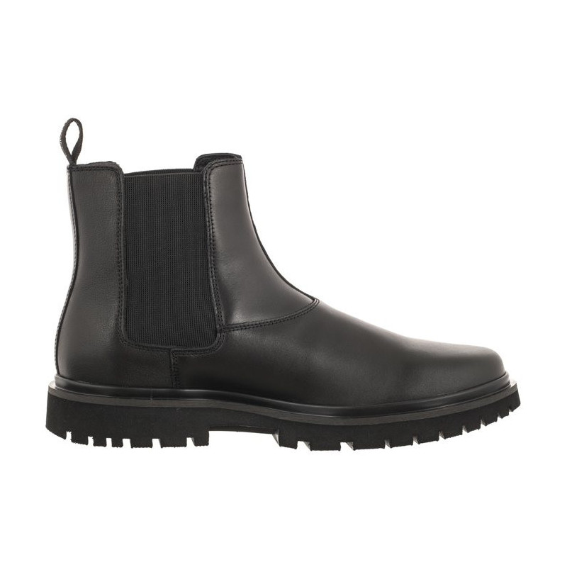 Calvin Klein Eva Boot Mid Chelsea Lth In Sat Triple Black YM0YM00860 0GT (CK412-a) apavi