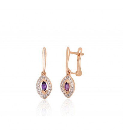 Gold earrings with...