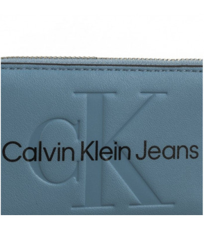 Calvin Klein Sculpted Med Zip Around Mono Blue Shadow Logo K60K607229 CEZ (CK121-e) rankinė