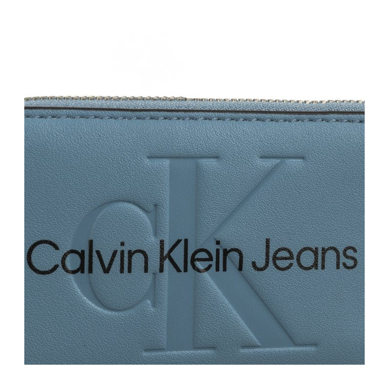 Calvin Klein Sculpted Med Zip Around Mono Blue Shadow Logo K60K607229 CEZ (CK121-e) rankinė