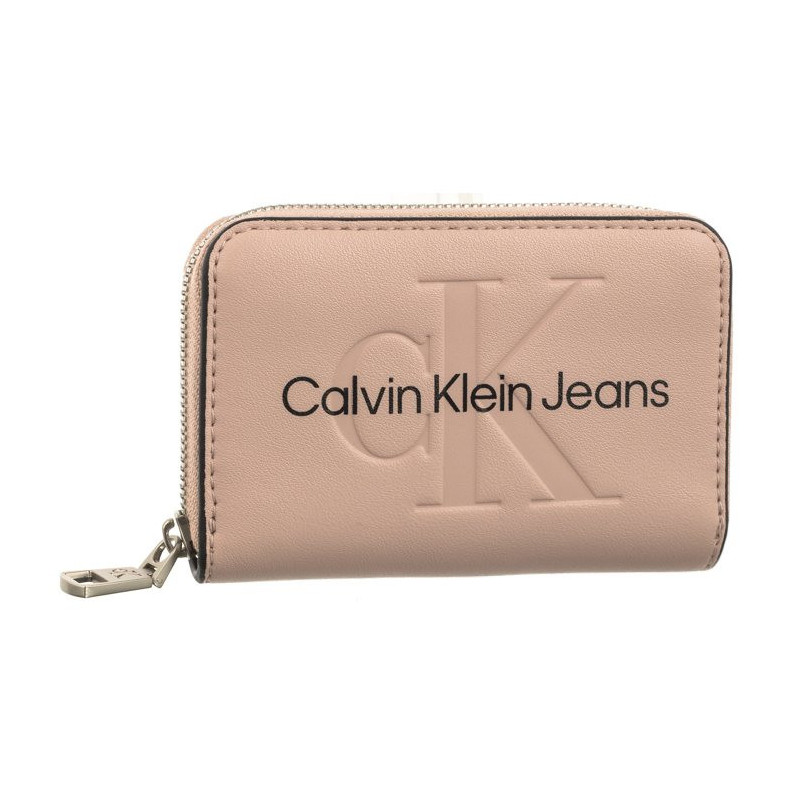 Calvin Klein Sculpted Med Zip Around Mono Pale Conch Logo K60K607229 TFT (CK121-f) käekott