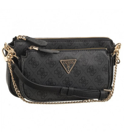 Guess Noelle Dbl Pouch Crossbody HWBG78 79710 Coal Logo (GU515-b) handbag