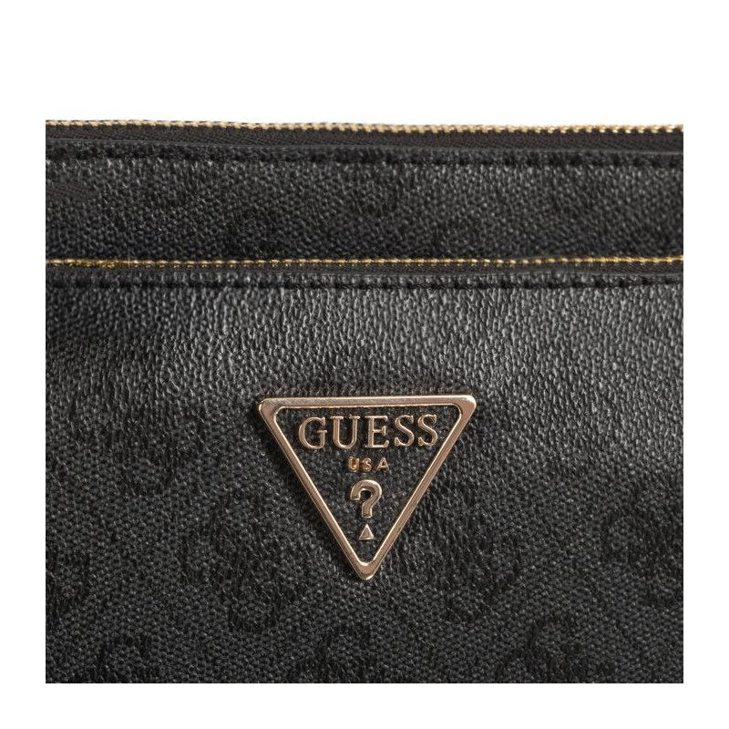 Guess Noelle Dbl Pouch Crossbody HWBG78 79710 Coal Logo (GU515-b) handbag