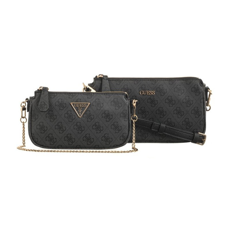 Guess Noelle Dbl Pouch Crossbody HWBG78 79710 Coal Logo (GU515-b) käekott