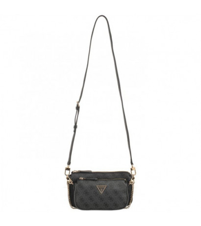 Guess Noelle Dbl Pouch Crossbody HWBG78 79710 Coal Logo (GU515-b) handbag