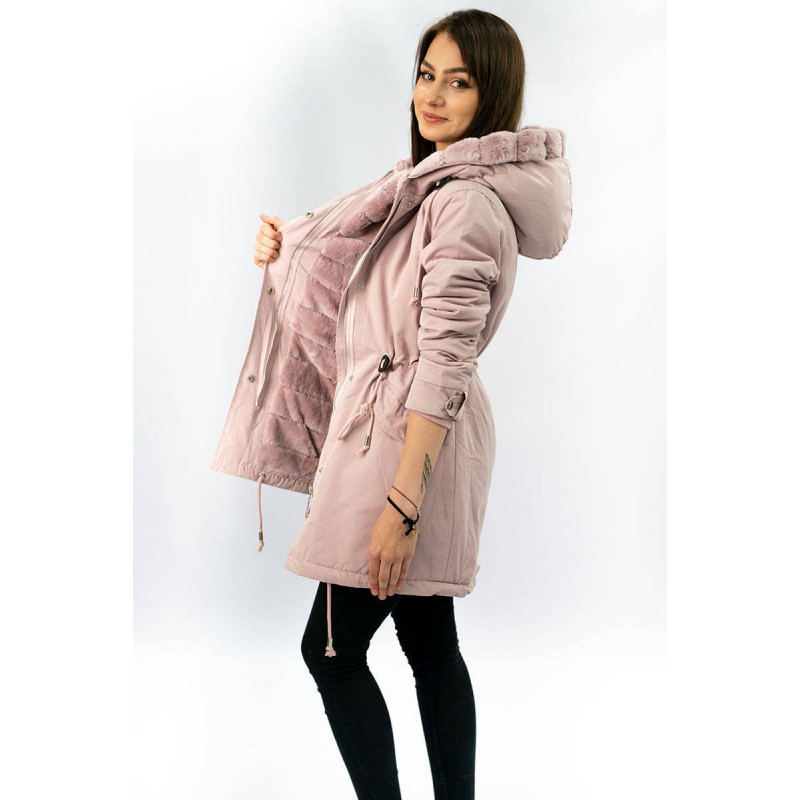 WARM TRANSITION PARKA POWDER PINK (W806) striukė