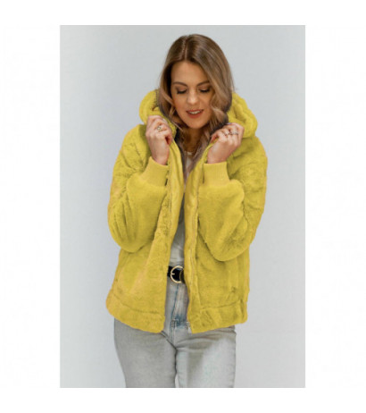 PLUSH JACKET WITH HOOD YELLOW (2019) striukė