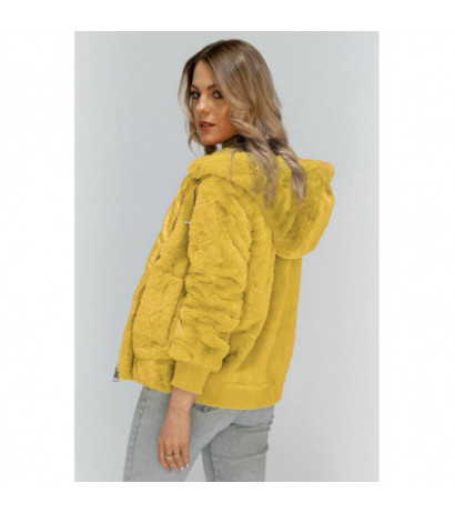 PLUSH JACKET WITH HOOD YELLOW (2019) striukė