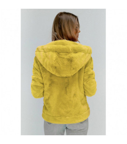 PLUSH JACKET WITH HOOD YELLOW (2019) striukė