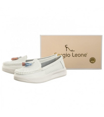 Sergio Leone Białe SP 015 (SL505-b) shoes