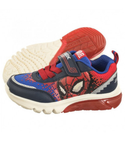 Geox J Ciberdron F - Mesh+Print. Marvel Spiderman Lights Navy/Red J45LBF 014CE C0735 (GE151-a) sportiniai bateliai