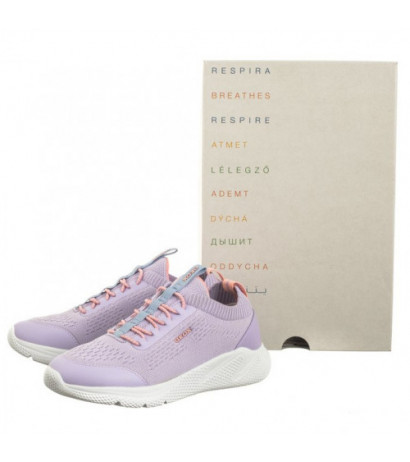 Geox J Sprintye G.B - Knitt.Text. Lilac/Lt Coral J25FWB 0006K C8R7Q (GE155-a) spordijalatsid