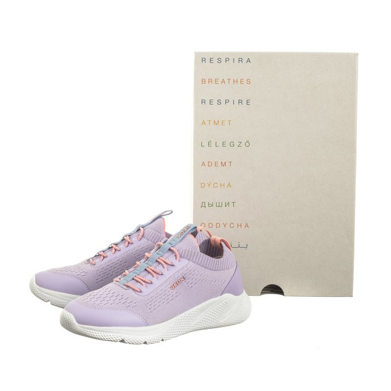 Geox J Sprintye G.B - Knitt.Text. Lilac/Lt Coral J25FWB 0006K C8R7Q (GE155-a) spordijalatsid