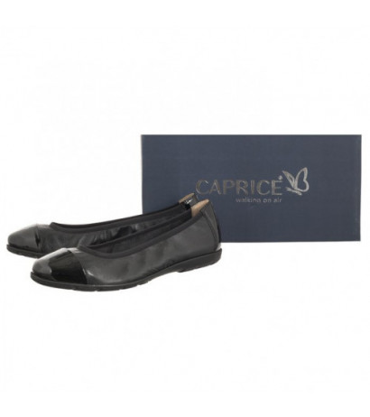 Caprice Czarne 9-22152-42 019 Black Comb (CP395-b) ballerinas