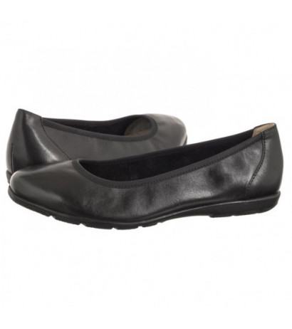 Caprice Czarne 9-22150-42 022 Black Nappa (CP398-a) balerīnas