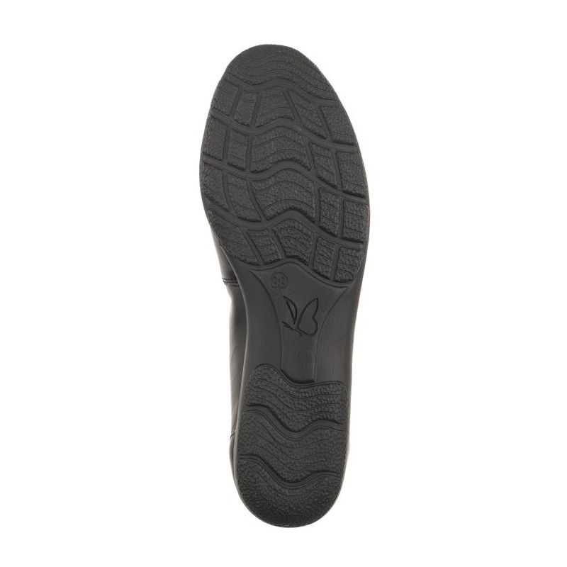 Caprice Czarne 9-22150-42 022 Black Nappa (CP398-a) balerīnas