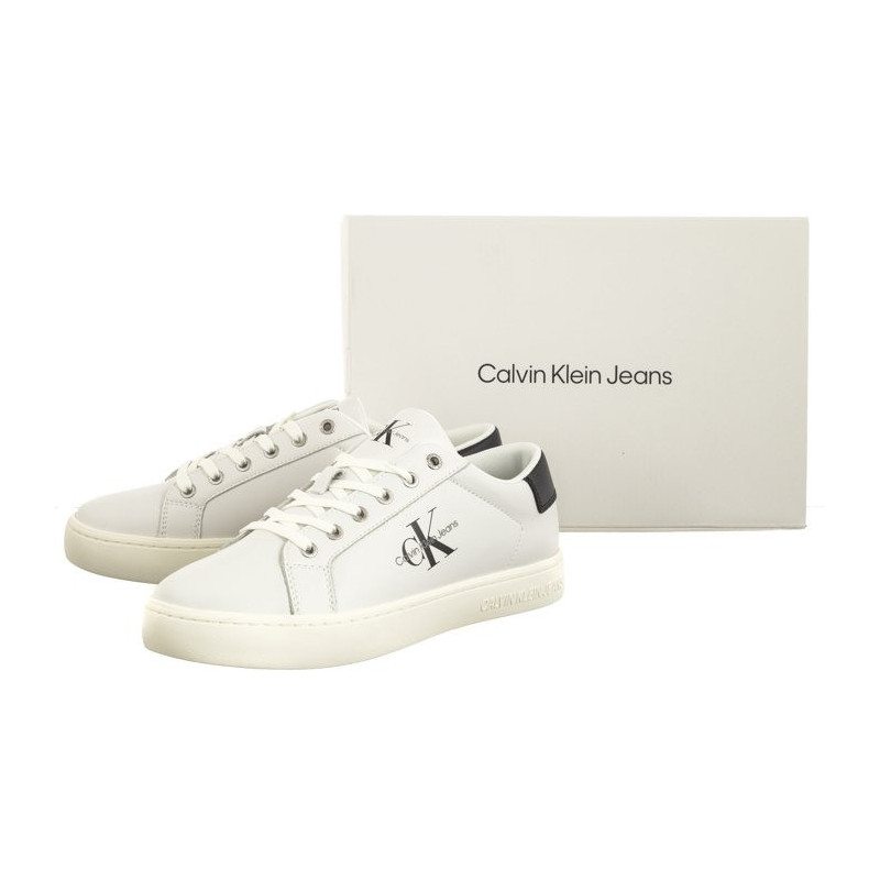 Calvin Klein Classic Cupsole Laceup Low Lth Bright White YM0YM00491 YAF (CK363-b) sporta apavi