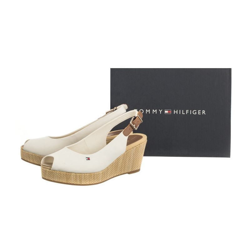 Tommy Hilfiger Iconic Elba Sling Back Wedge FW0FW04788 YBL Ecru (TH122-f) kurpes