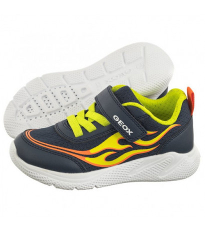 Geox J Sprintye B.B - Mesh+Geobuck Navy/Lime J45GBB 01454 C0749 (GE145-a) sportiniai bateliai