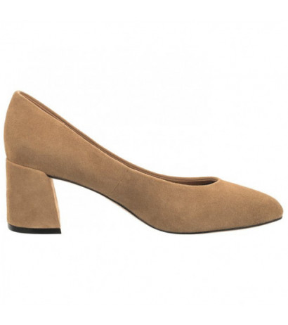 Tommy Hilfiger TH Suede Mid Heel Block Pump Classic Khaki FW0FW07717 RBL (TH1027-b) kurpes