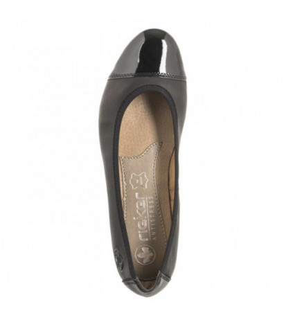 Rieker Czarne 51998-00 Black (RI153-a) ballerinas