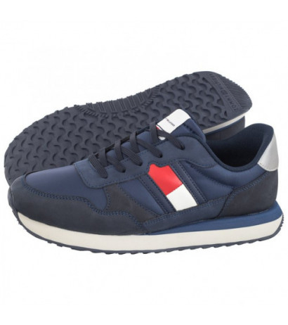 Tommy Hilfiger Flag Low Cut Lace-Up Sneaker T3X9-33130-0316 800 Blue (TH1041-a) sportiniai bateliai