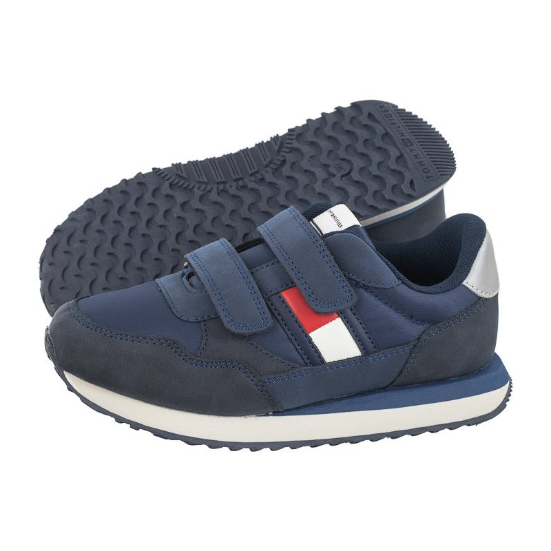 Tommy Hilfiger Flag Low Cut Velcro Sneaker T1B9-33127-0316 800 Blue (TH1040-a) spordijalatsid