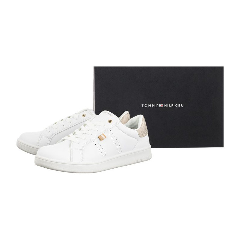 Tommy Hilfiger Low Cut Lace-Up Sneaker T3A9-33200-1355 X048 White/Platinum (TH1037-b) spordijalatsid