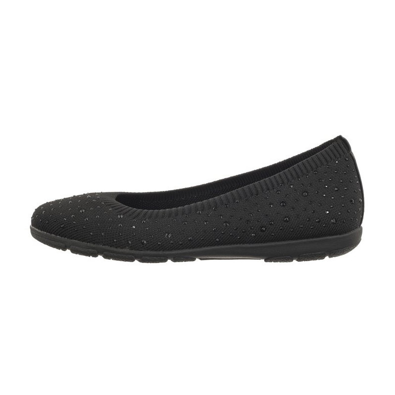 Caprice Czarne 9-22107-42 035 Black Knit  (CP397-a) balerīnas