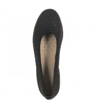 Caprice Czarne 9-22107-42 035 Black Knit  (CP397-a) balerīnas