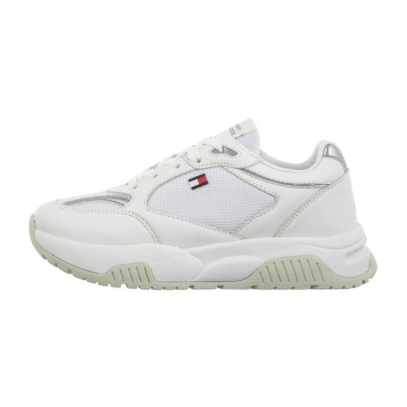 Tommy Hilfiger Low Cut Lace-Up Sneaker T3A9-33219-1695 X025 White/Silver (TH1043-a) sports Shoes