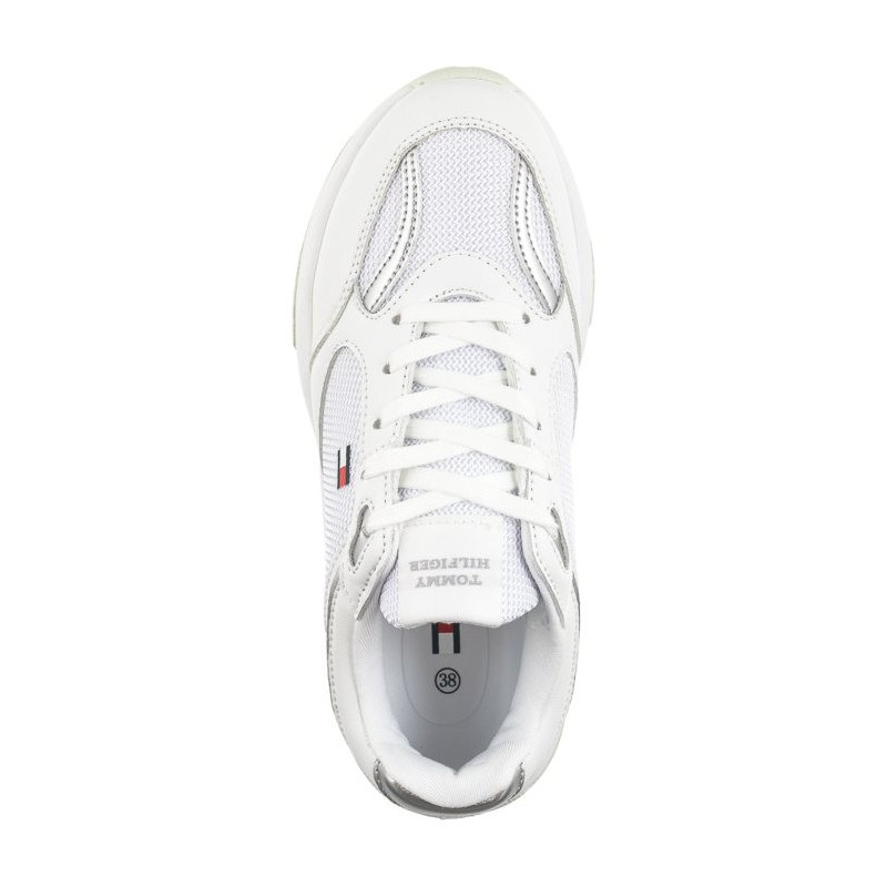 Tommy Hilfiger Low Cut Lace-Up Sneaker T3A9-33219-1695 X025 White/Silver (TH1043-a) spordijalatsid