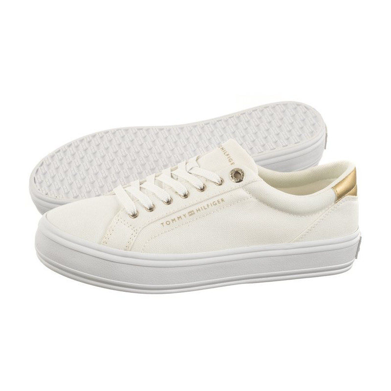 Tommy Hilfiger Essential Vulc Canvas Sneaker White FW0FW07682 YBS (TH1033-a) spordijalatsid