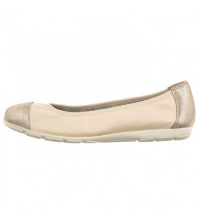 Caprice Kremowe 9-22152-42 450 Cream Comb (CP395-a) ballerinas