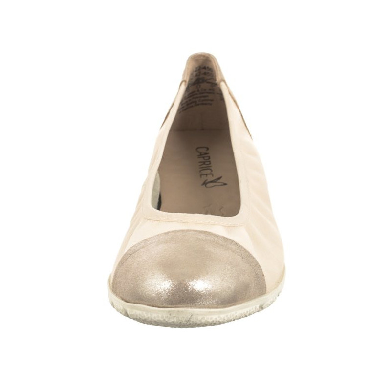 Caprice Kremowe 9-22152-42 450 Cream Comb (CP395-a) ballerinas