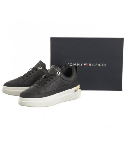 Tommy Hilfiger Lux Court Sneaker Monogram Black FW0FW07808 BDS (TH1014-b) spordijalatsid