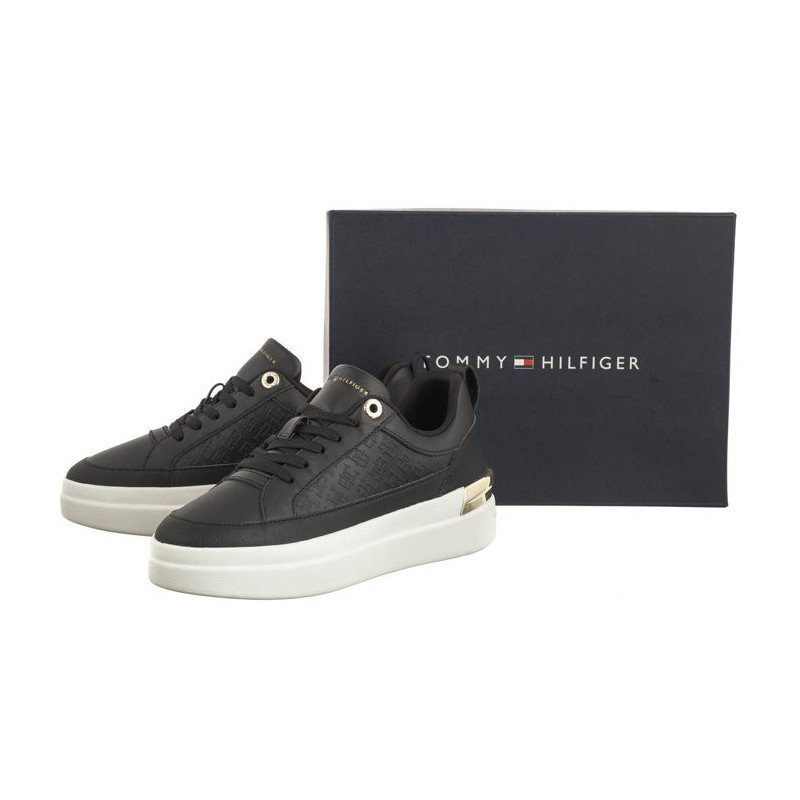 Tommy Hilfiger Lux Court Sneaker Monogram Black FW0FW07808 BDS (TH1014-b) spordijalatsid