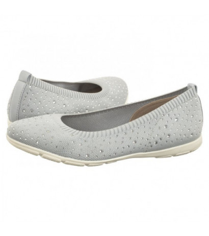 Caprice Szare 9-22107-42 270 LT. Grey Knit  (CP397-b) balerīnas