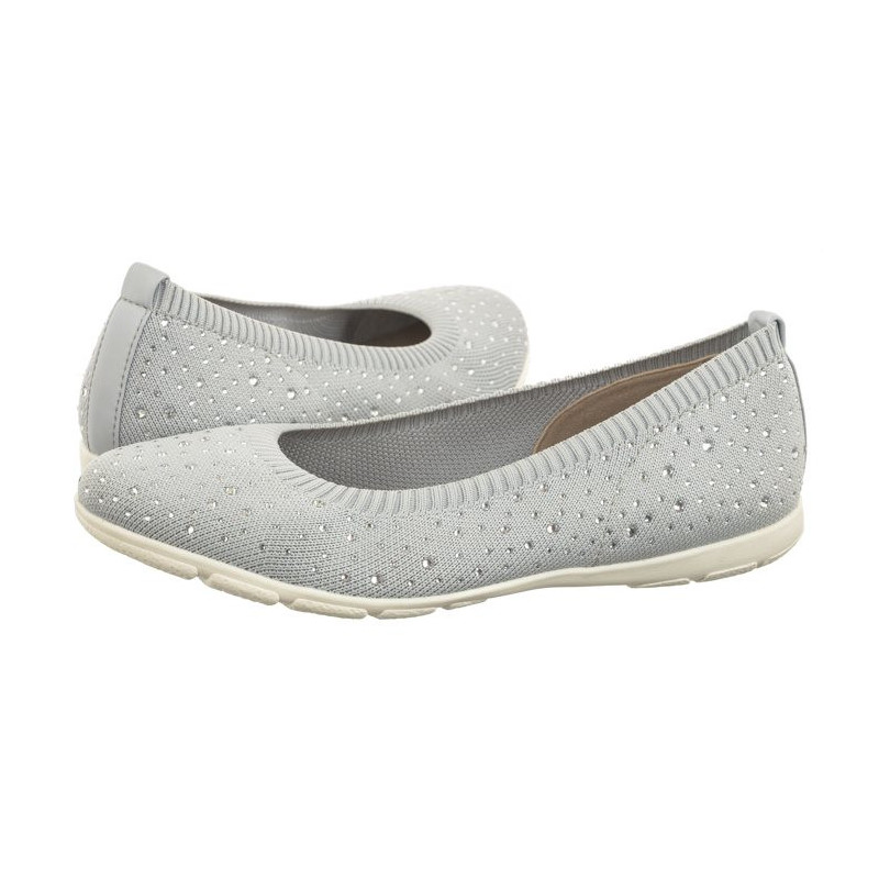 Caprice Szare 9-22107-42 270 LT. Grey Knit  (CP397-b) baleriinid