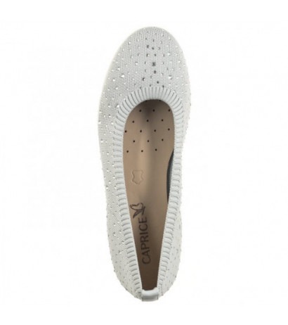 Caprice Szare 9-22107-42 270 LT. Grey Knit  (CP397-b) ballerinas