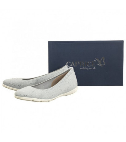 Caprice Szare 9-22107-42 270 LT. Grey Knit  (CP397-b) balerīnas