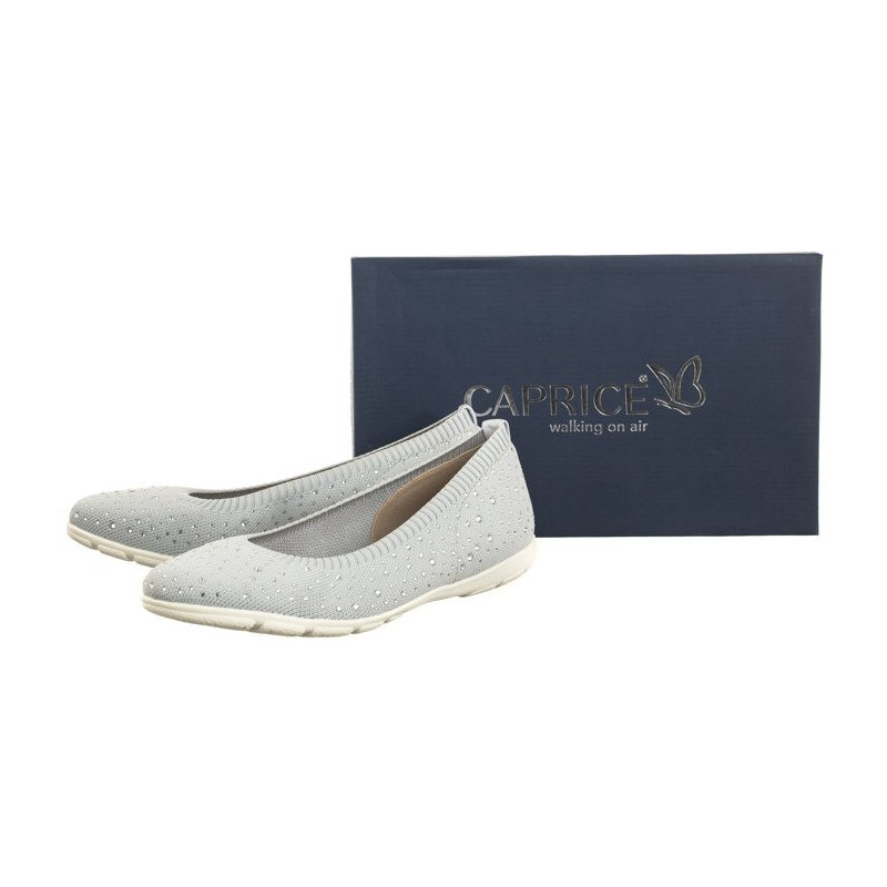 Caprice Szare 9-22107-42 270 LT. Grey Knit  (CP397-b) baleriinid