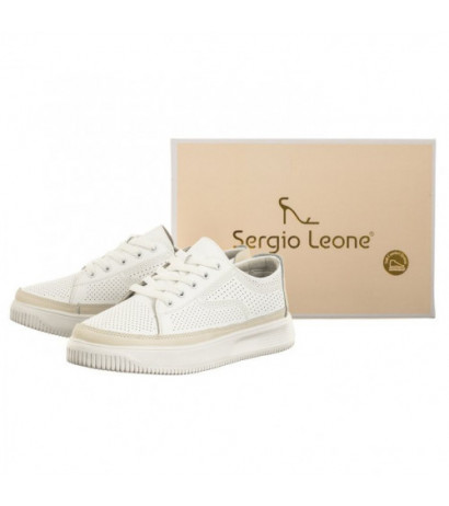 Sergio Leone Białe/Beżowe SP 020 (SL506-a) shoes