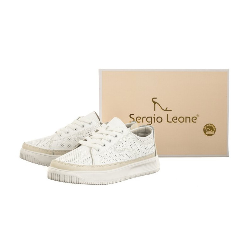 Sergio Leone Białe/Beżowe SP 020 (SL506-a) shoes