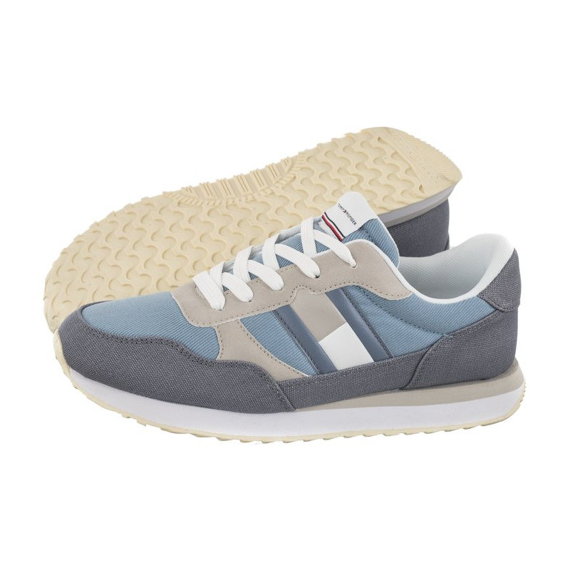 Tommy Hilfiger Flag Low Cut Lace-Up Sneaker T3X9-33376-1693 A584 Denim/Grey (TH1041-b) spordijalatsid